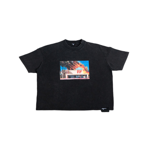 BURNED BANK TEE VINTAGE BLACK