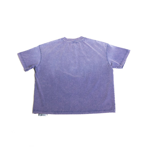 HEARTS STATEMENT TEE PURPLE WASHED